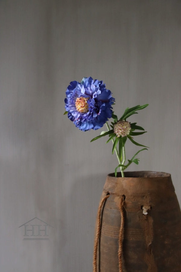 Kunstbloem scabiosa blauw | Zijden bloemen voor los gebruik