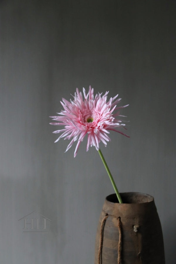 Kunstbloem Spider Gerbera roze 70 cm