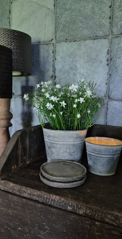 Witte sterbloem kunstplant in pot - 25 cm