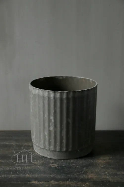 Kunststof pot - vaas grijs