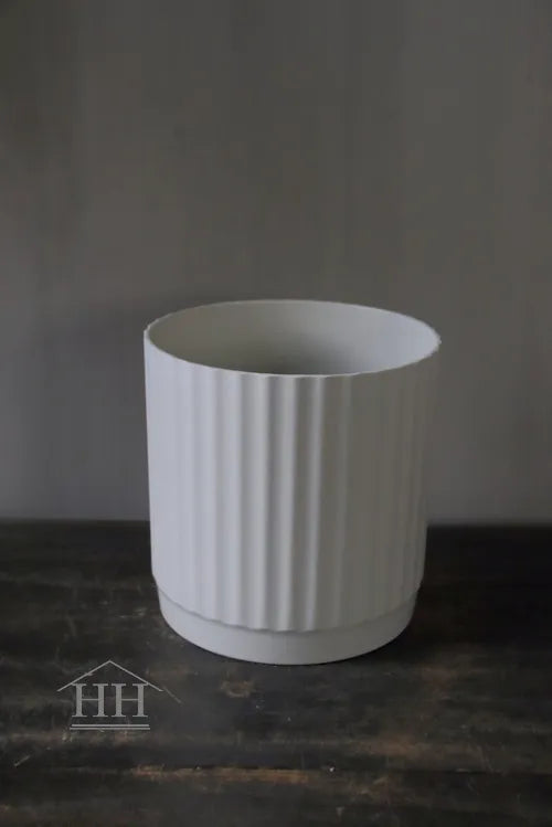 White plastic pot - vase