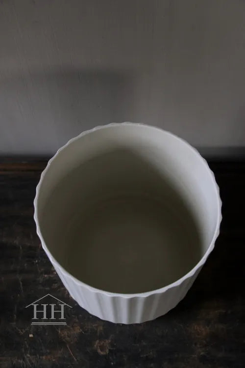 White plastic pot - vase