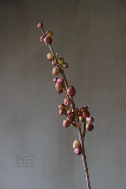 Kunst bessentak 90cm bordeaux rood/groen