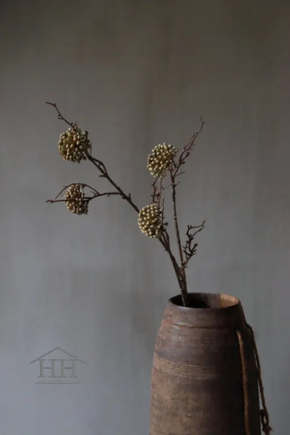 Kunstbes Helix groen/bruin 70cm