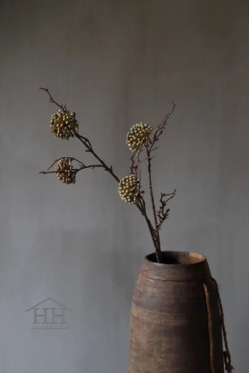 Kunstbes Helix groen/bruin 70cm