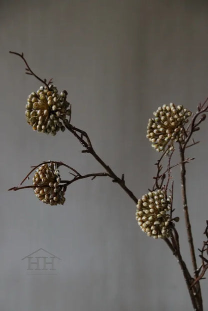 Kunstbes Helix groen/bruin 70cm