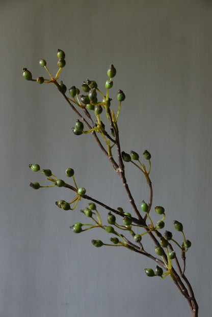 Hagebutten Kunstzweig grün - 62cm