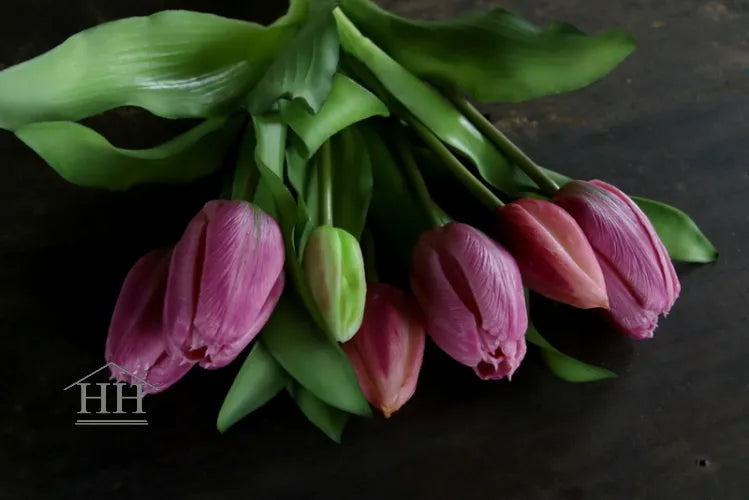 Kunst tulpen bundel licht paars