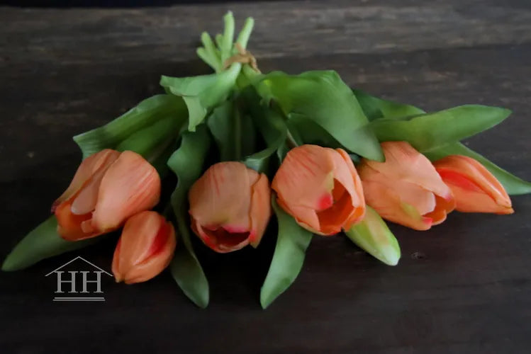 Kunst tulpen zalm middelmaat