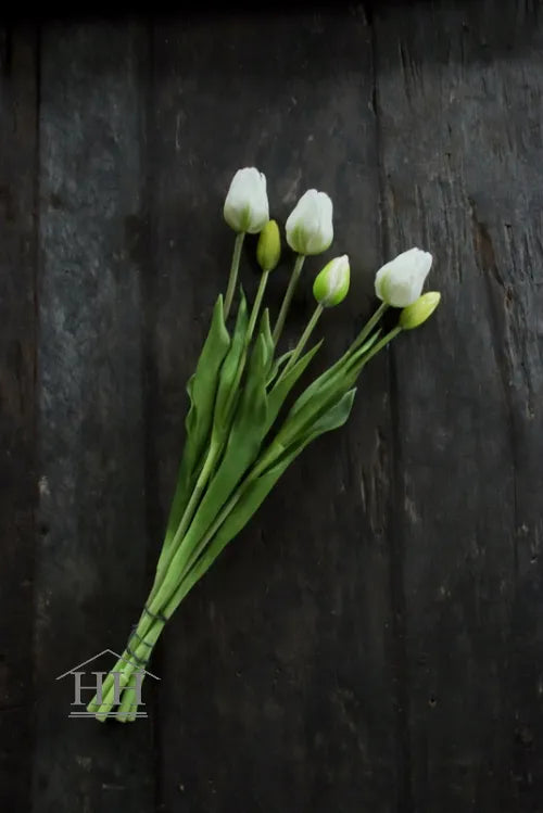 Lange kunst tulpen wit - 47cm