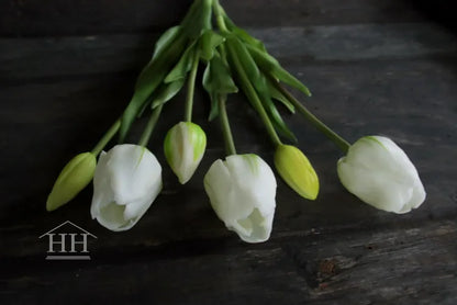 Lange kunst tulpen wit - 47cm
