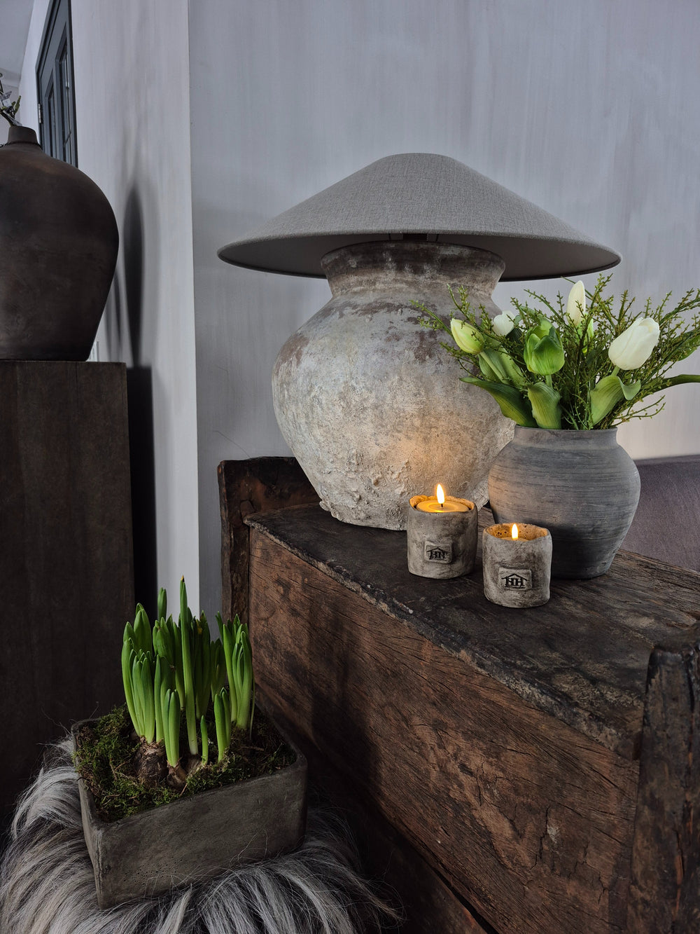 Tulpen bundel mix wit - groen 30cm