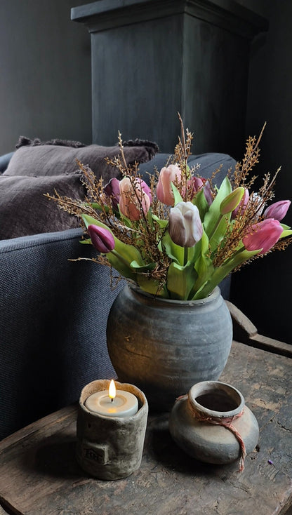 Tulpenstrauß, mauve-gemischt, 30 cm