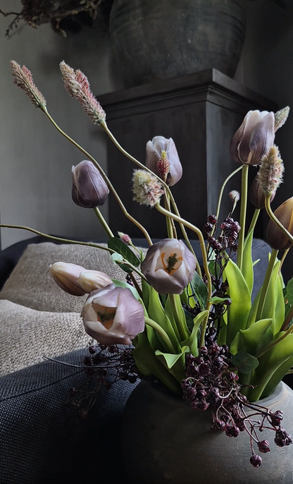 Lange tulpen paars grijs - 47 cm