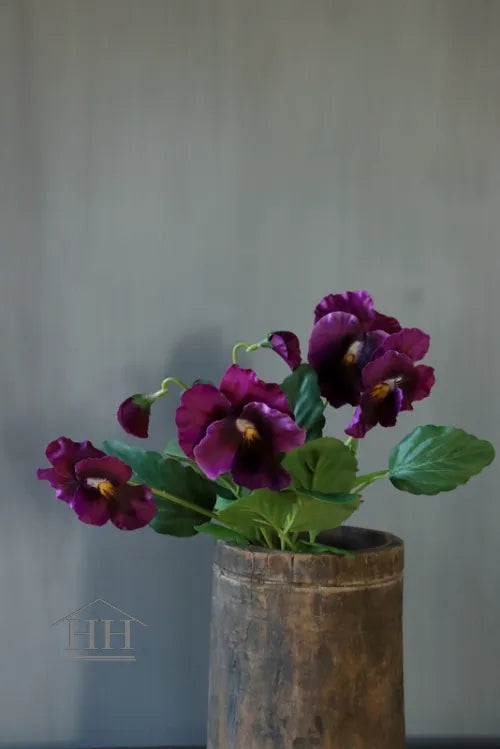 Grootbloemige kunstviool magenta met geel-wit hartje