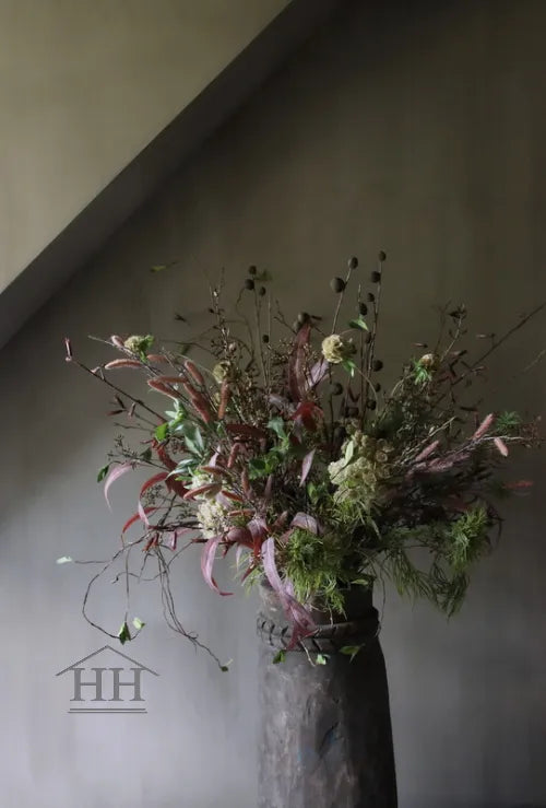 Landelijk boeket met stoere kunstbloemen XXL