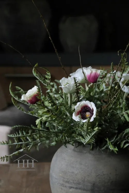 Landelijke boeket met zijden stelen