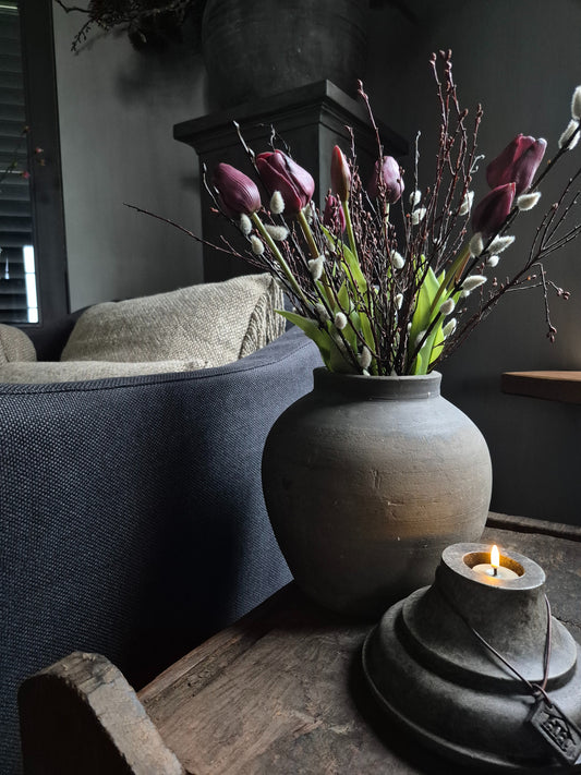 Grijze terracotta kruik (A3)