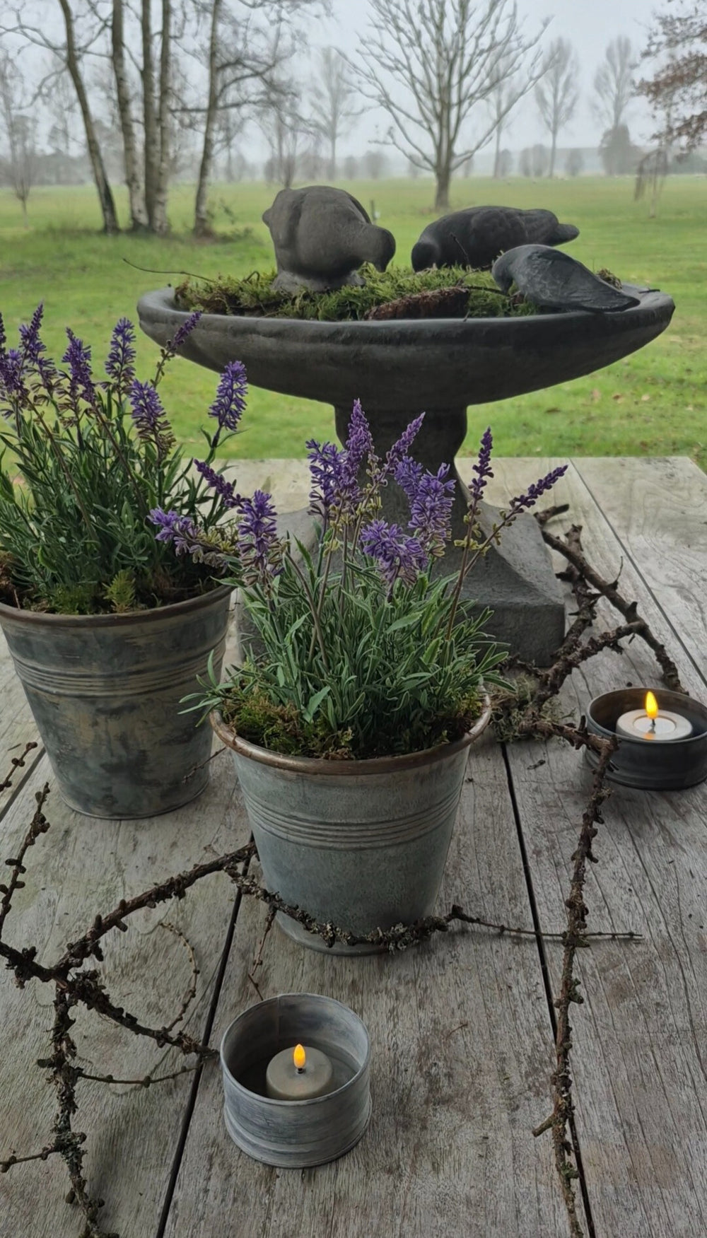 Kunst lavendel in binnenpot 32cm