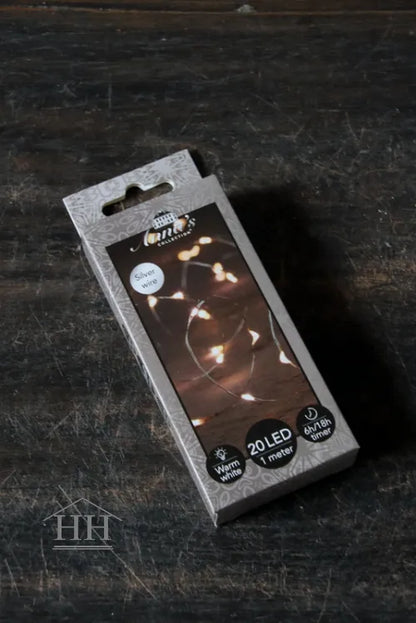 Zilver lichtsnoer - 1m 20 LEDs - Anna's Collection