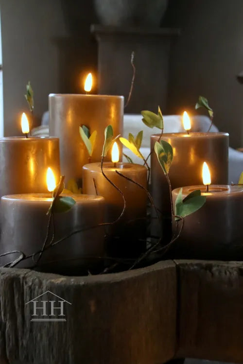 Led kaars mokka - Deluxe Homeart