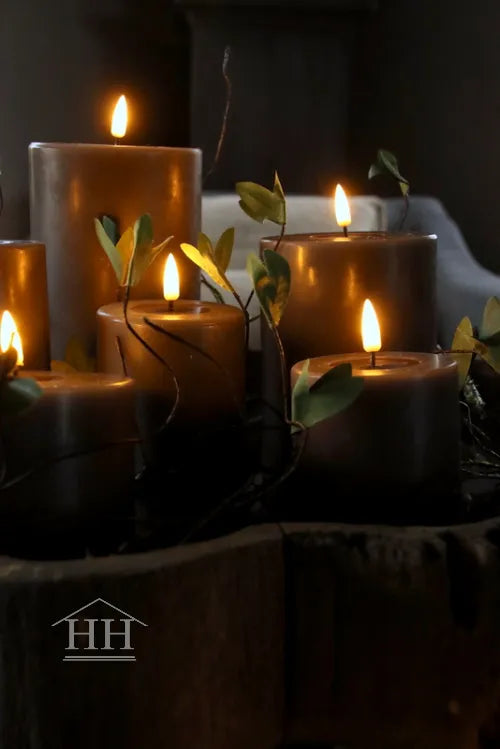 Led kaars mokka - Deluxe Homeart