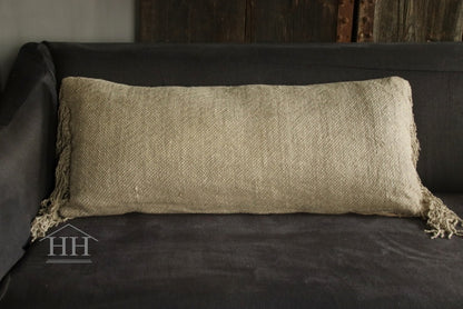 Linen cushion LYNN Aura Peeperkorn 40x90cm (rear)