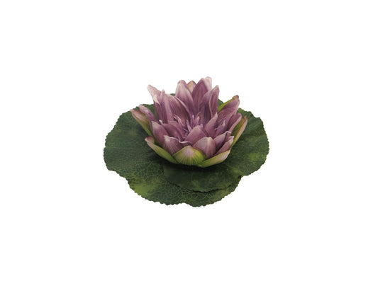 Lotus kunstbloem lavendel drijvend Ø18 cm