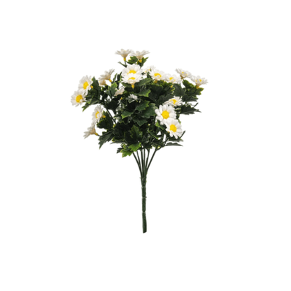 Gänseblümchen Kunstpflanze UV weiß 28 cm