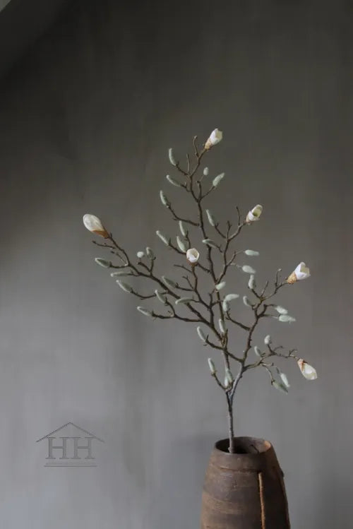 Künstliche Magnolie in Knospe und Blüte 95cm