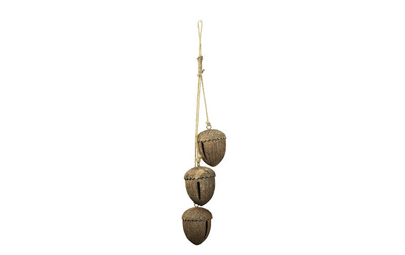 Metalleicheln an Schnur - 46 cm