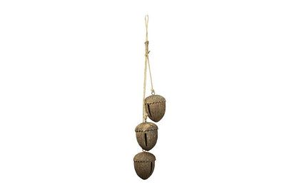 Metalleicheln an Schnur - 46 cm