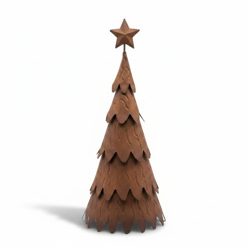 Metalen nobilis kerstboom met ster - 23x50 cm