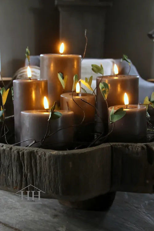 LED candle mocha - Deluxe Homeart