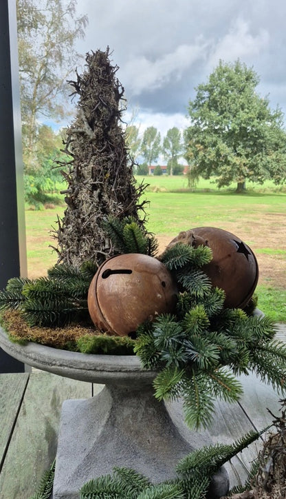 Moss bonsai tree grey with tillandsia - 55 cm