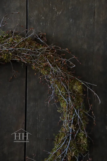 Grüner Mooskranz mit Bonsai 40-42 cm