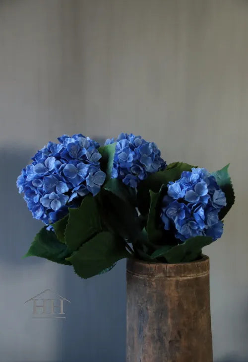 Hortensie Kunstpflanze blau - 40 cm - UV- &amp; wasserbeständig