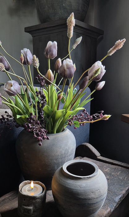 Lange tulpen paars grijs - 47 cm
