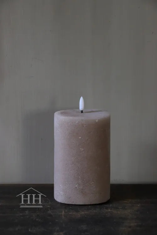 Countryfield - led kaars ovaal zand - 8x10x15cm