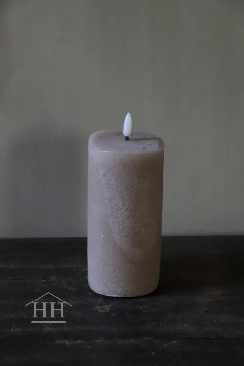 Countryfield - led kaars ovaal zand - 8x10x15cm