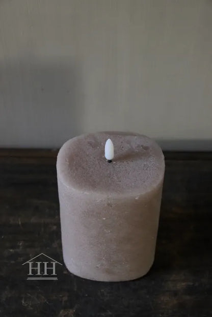 Countryfield - led kaars ovaal zand - 8x10x15cm