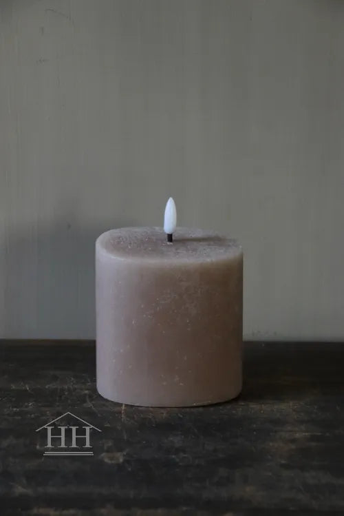 Countryfield led kaars ovaal zand - 8x10x10cm