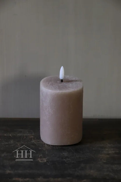 Countryfield led kaars ovaal zand - 8x10x10cm