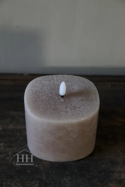 Countryfield led kaars ovaal zand - 8x10x10cm