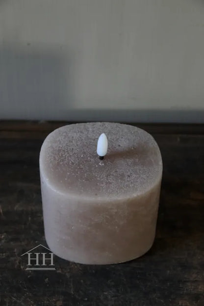 Countryfield led kaars ovaal zand - 8x10x10cm