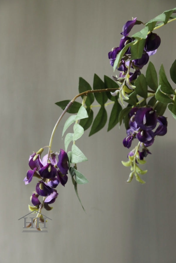 Paarse kunstbloem wisteria zijden bloem