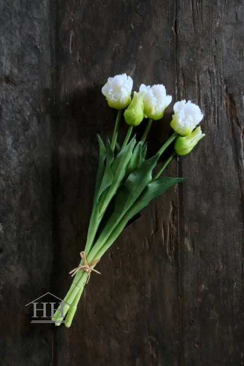 Papegaai kunsttulpen wit 40cm