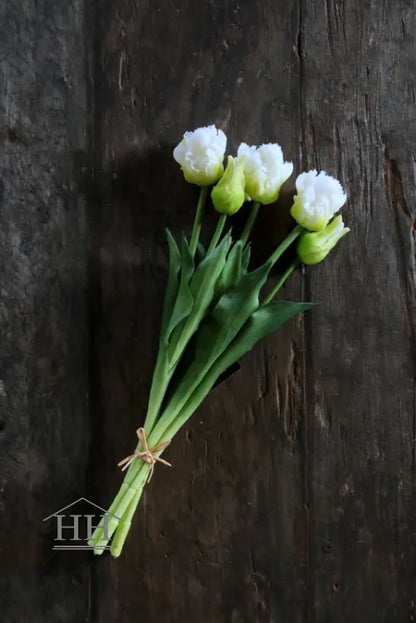 Papegaai kunsttulpen wit 40cm