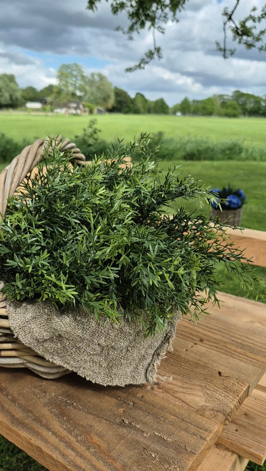 Rattan Picknickkorb 36x28xH28 cm natur