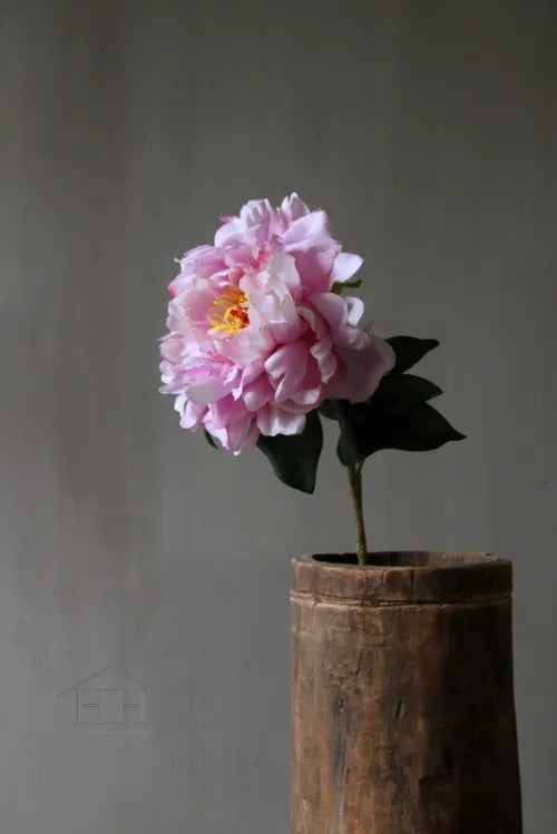 Zijden pioenroos 48 cm roze/lila